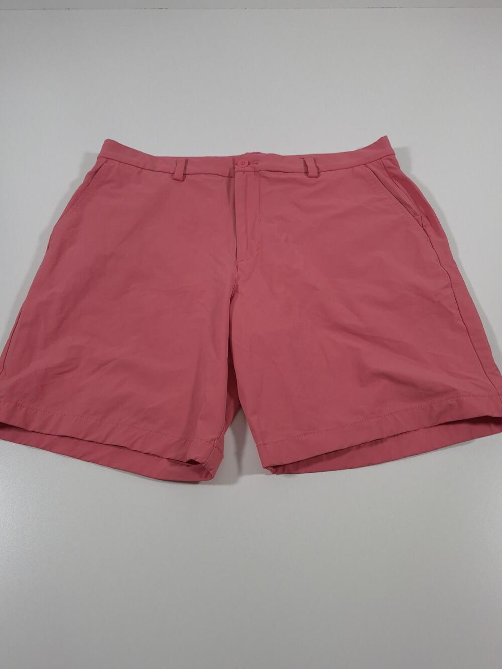 Vineyard Vines Performance Shorts Mens 36 Pink Chino 8" Inseam Stretch Casual